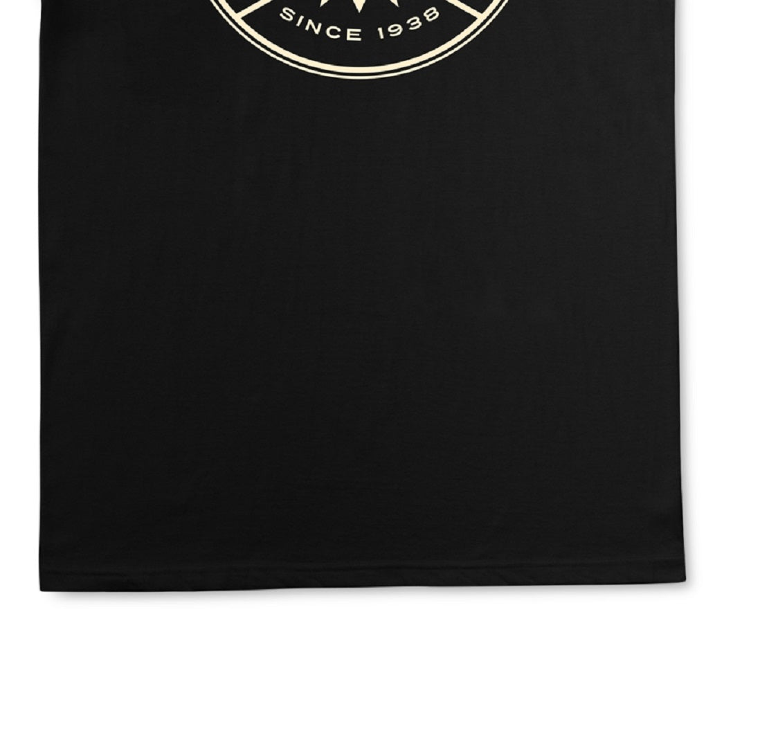 Camiseta Columbia Masculina com Estampa de Logotipo Avalon, Preta, Tamanho Médio