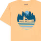 Camiseta masculina Bass Outdoor com estampa gráfica e logotipo laranja