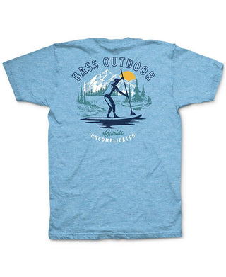 Camiseta Bass Outdoor Paddled Masculina Azul Tamanho Médio