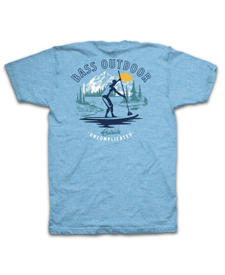 Camiseta Bass Outdoor Paddled Masculina Azul Tamanho X-G