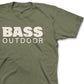 Camiseta masculina Bass Outdoor Stacked, verde, tamanho pequeno