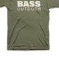 Camiseta masculina Bass Outdoor Stacked, verde, tamanho grande