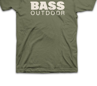 Camiseta masculina Bass Outdoor Stacked, verde, tamanho grande
