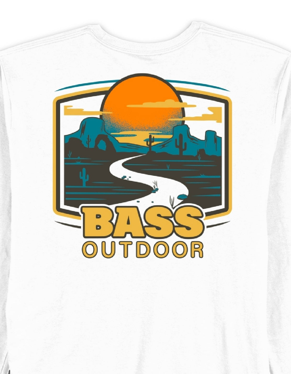 Camiseta Mesa Path Masculina Bass Outdoor Branca Tamanho P