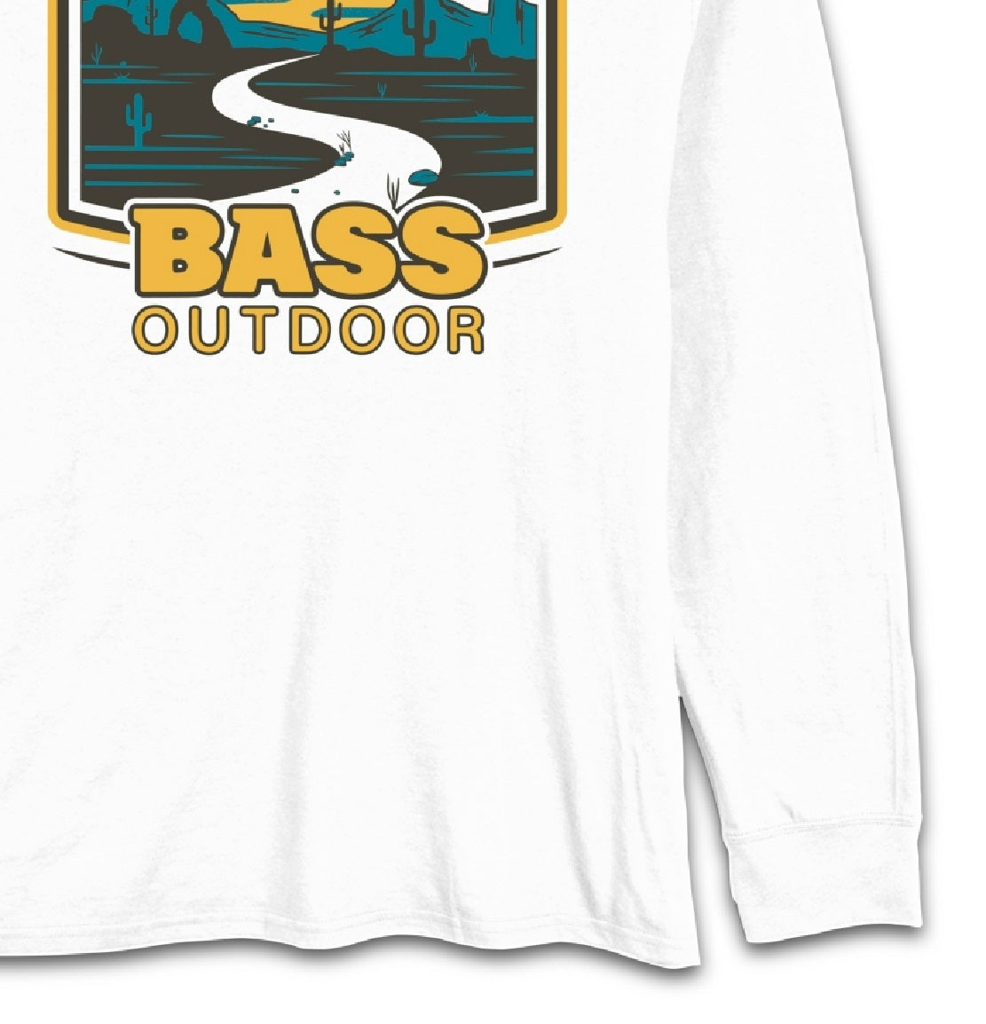 Camiseta Mesa Path Masculina Bass Outdoor Branca Tamanho P
