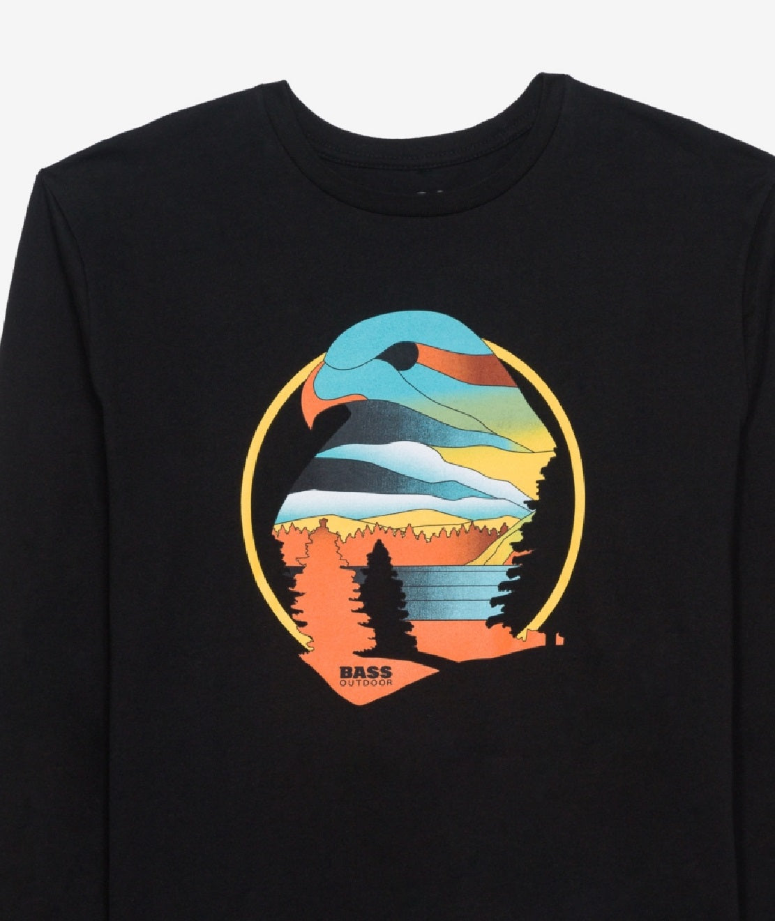 Camiseta Bass Outdoor Hawkeye Masculina Preta Tamanho XX-G