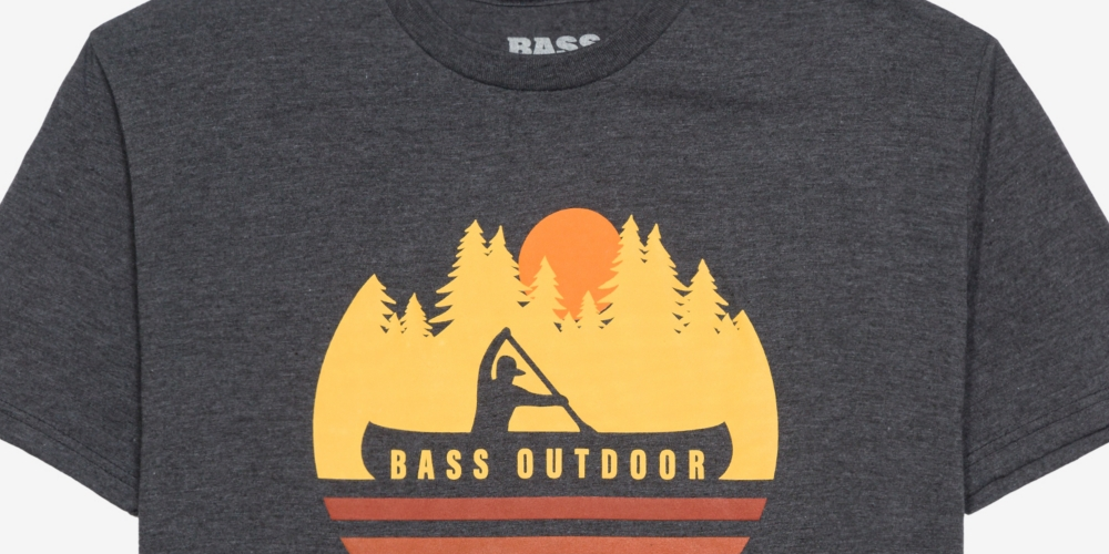 Camiseta Bass Outdoor Paddled Masculina Cinza Tamanho P