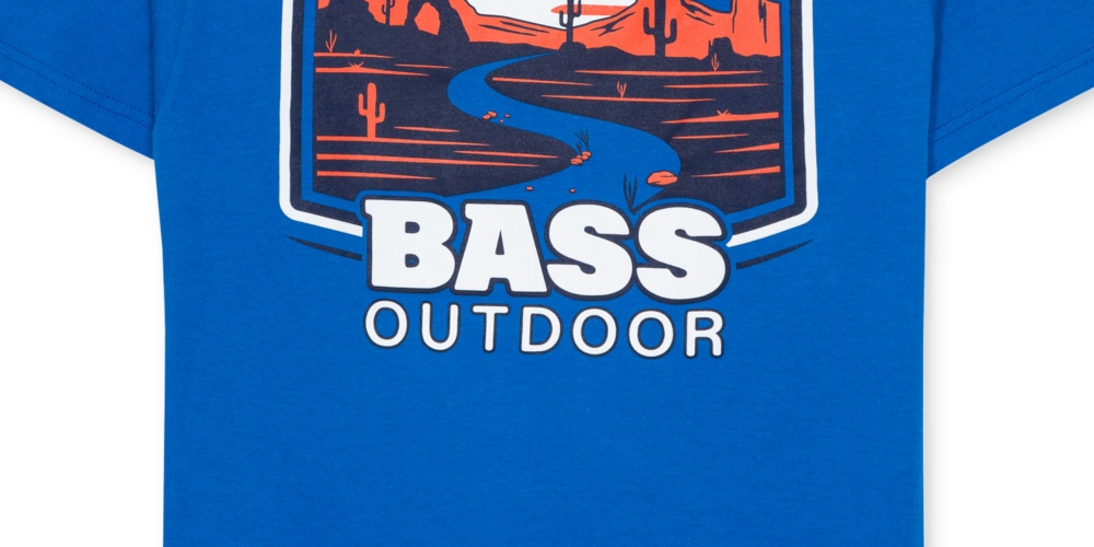 Camiseta Mesa Path Masculina Bass Outdoor Azul Tamanho M