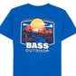 Camiseta Mesa Path Masculina Bass Outdoor Azul Tamanho Grande
