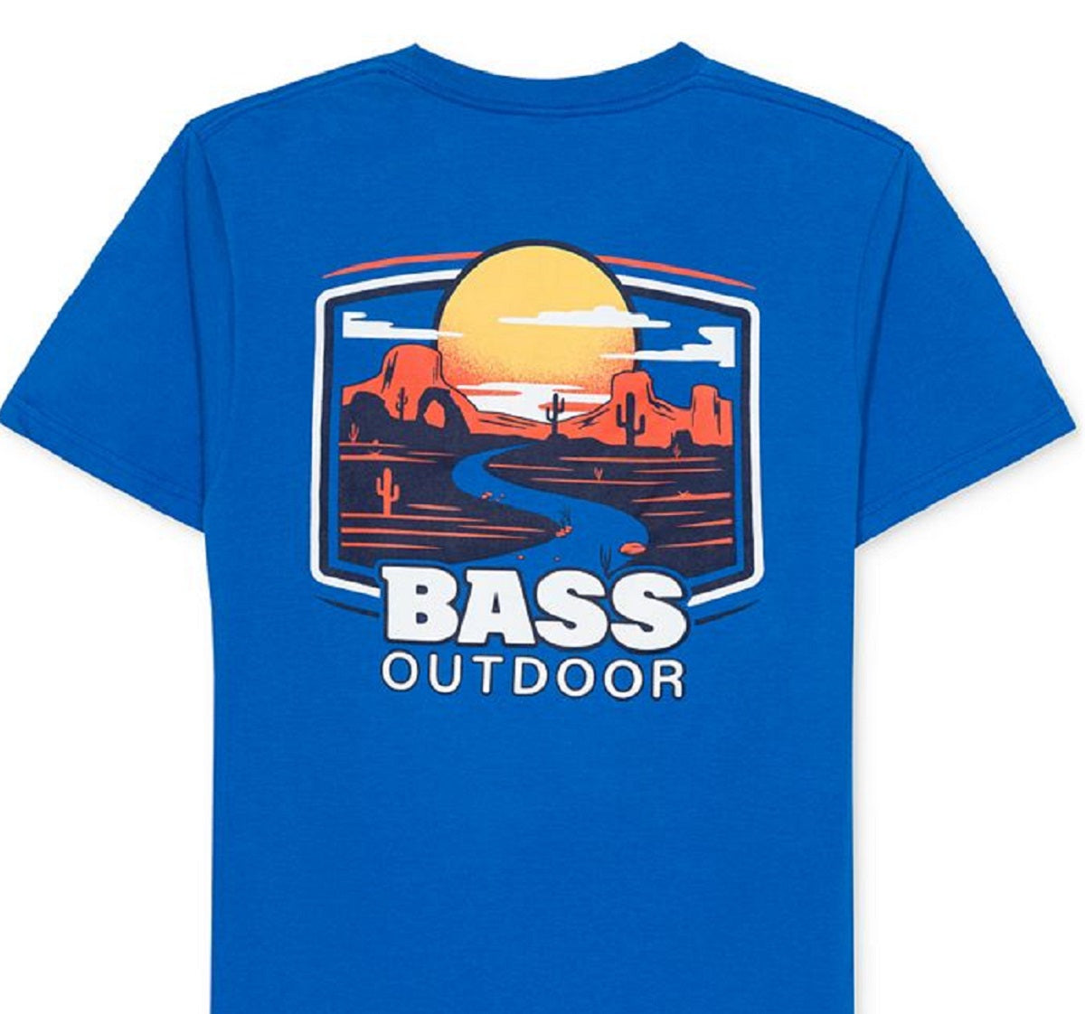 Camiseta Mesa Path Masculina Bass Outdoor Azul Tamanho Grande