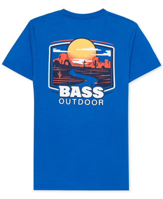 Camiseta Mesa Path Masculina Bass Outdoor Azul Tamanho Grande