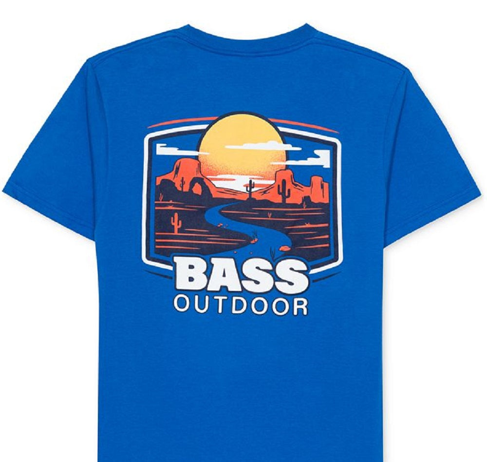 Camiseta Mesa Path Masculina Bass Outdoor Azul Tamanho XX-G