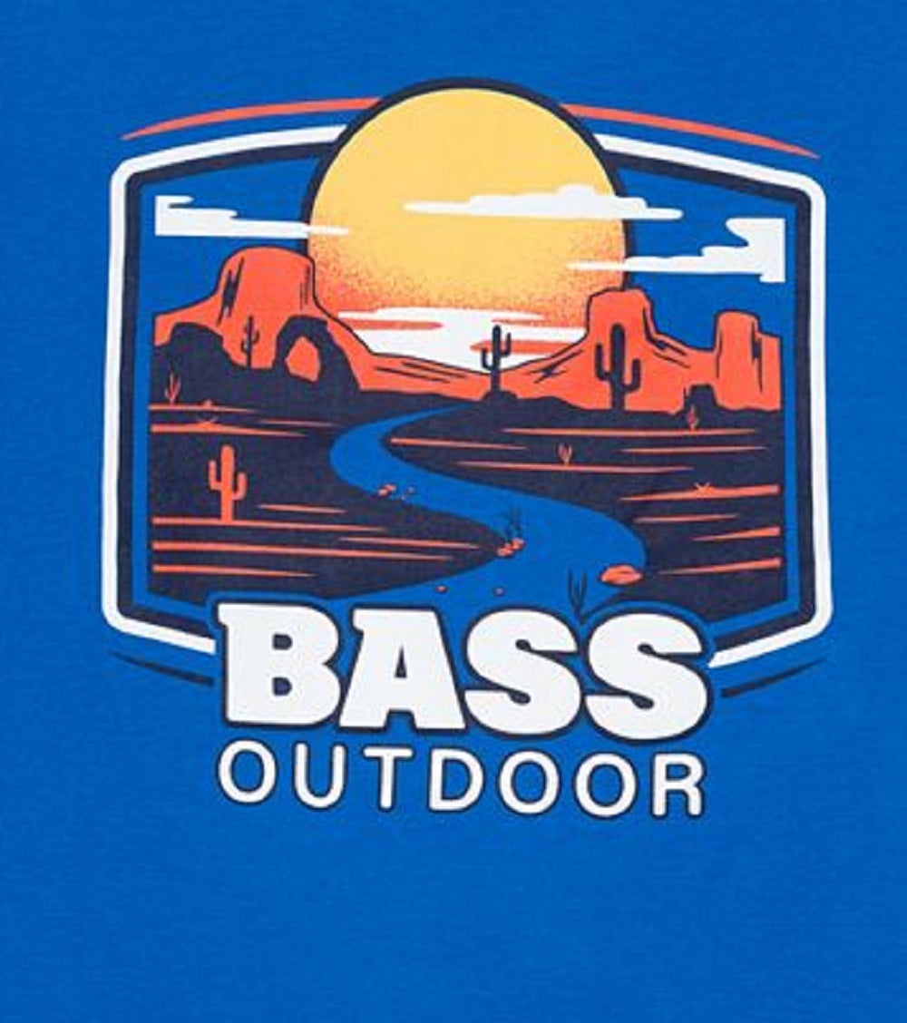 Camiseta Mesa Path Masculina Bass Outdoor Azul Tamanho XX-G