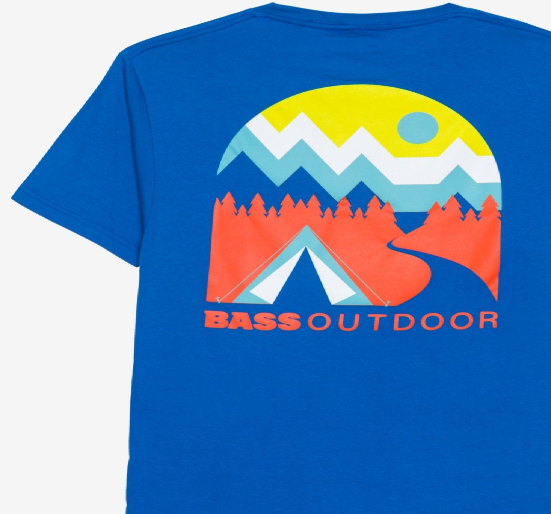 Camiseta Campadre Masculina Bass Outdoor Azul Tamanho Médio