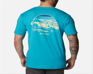 Camiseta Columbia Kono Graphic Masculina Verde Tamanho Médio