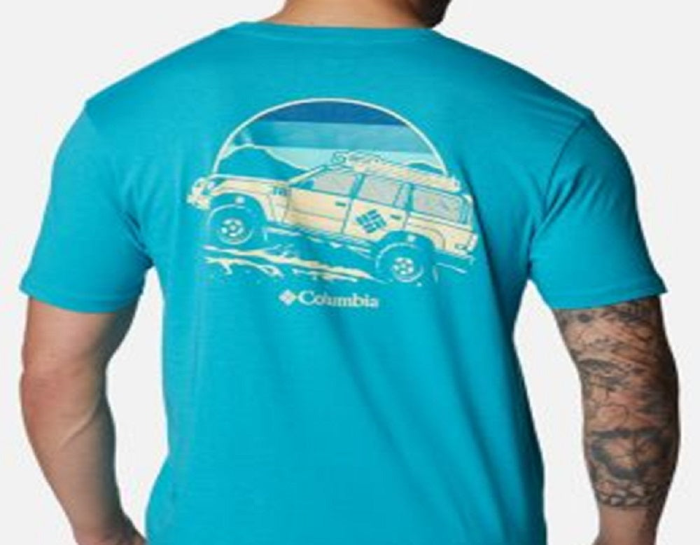 Camiseta Columbia Kono Graphic Masculina Verde Tamanho Médio