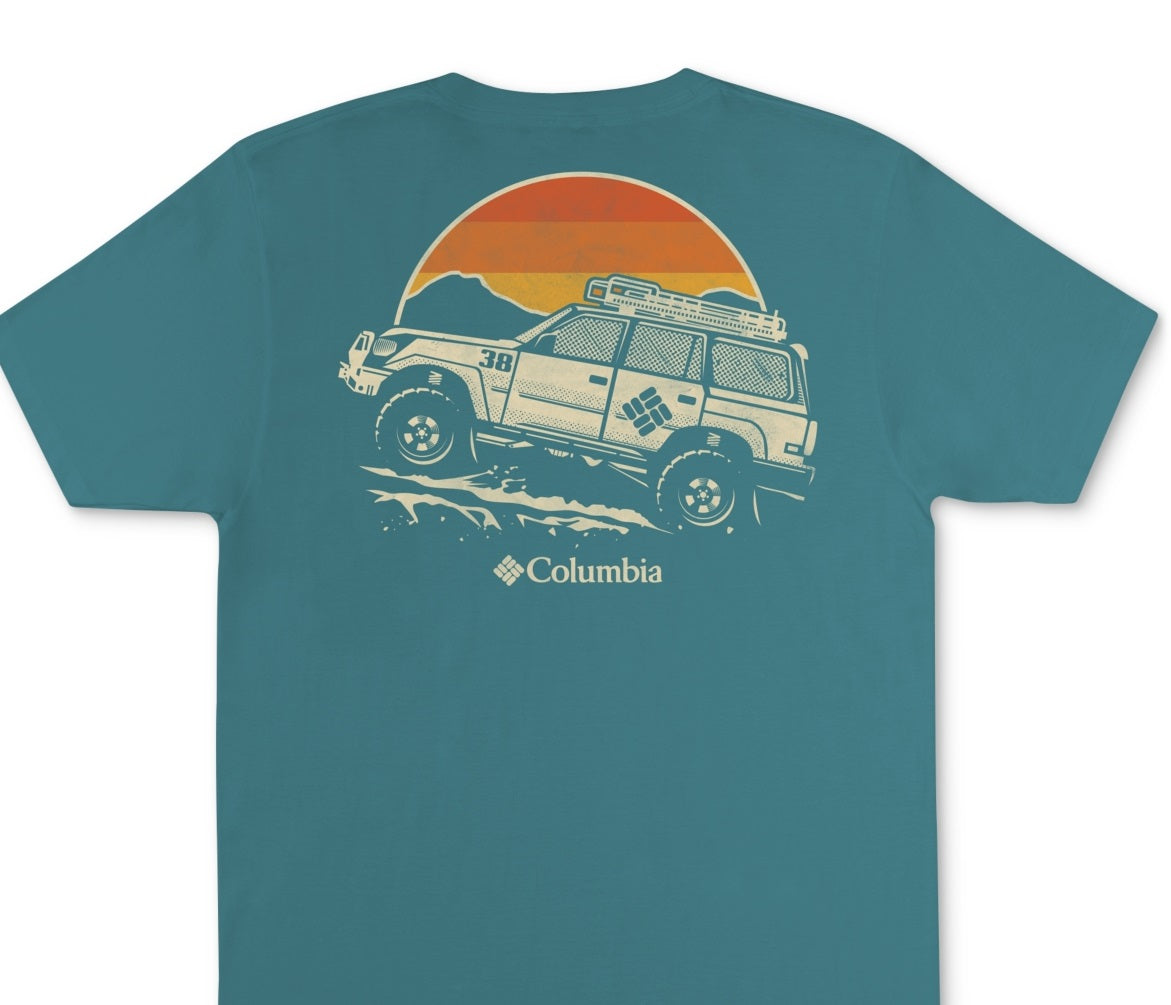 Camiseta Columbia Kono Graphic Masculina Verde Tamanho XG