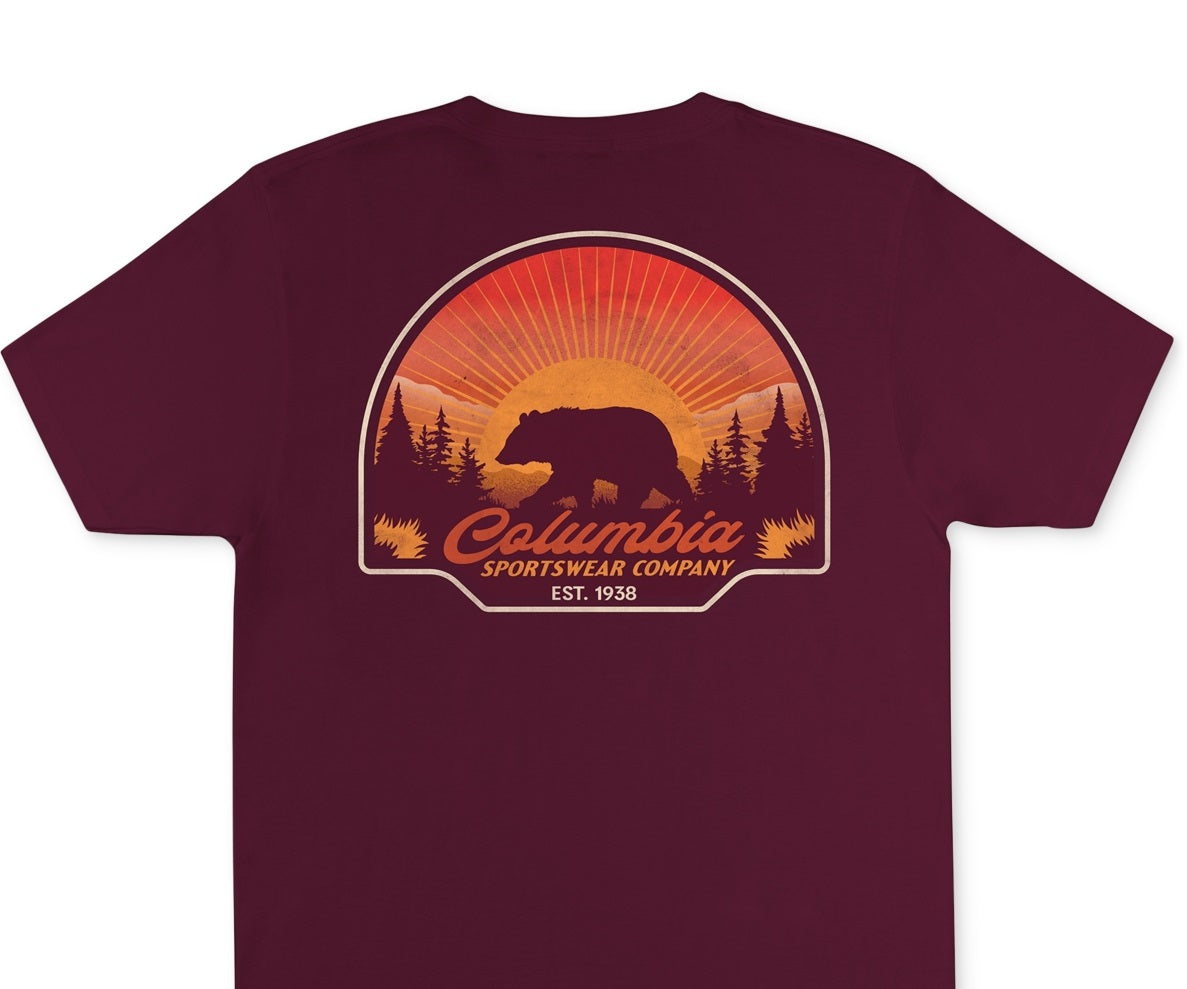 Camiseta Columbia Kujo Graphic Masculina Vermelha Tamanho Médio