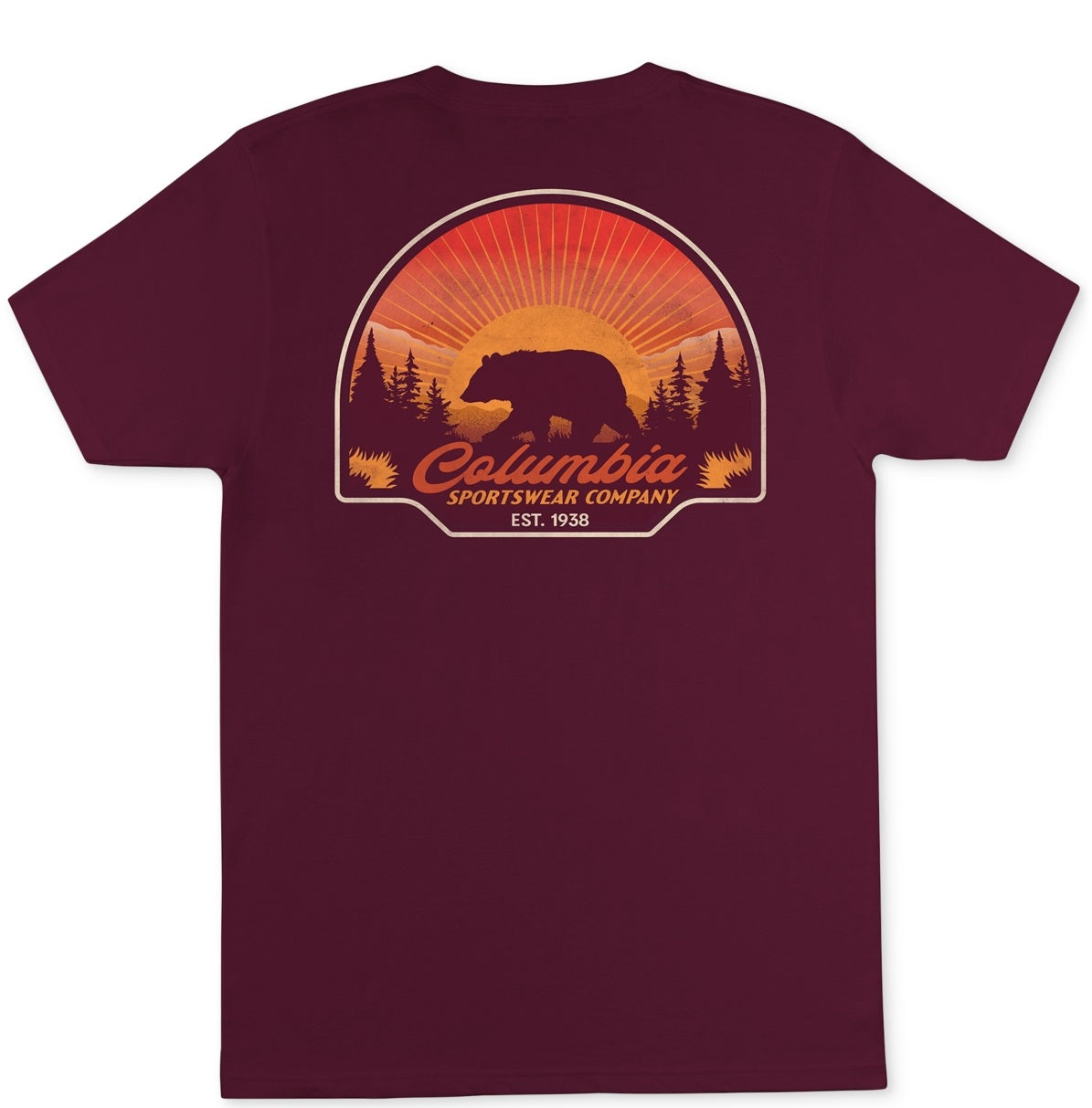 Camiseta Columbia Kujo Graphic Masculina Vermelha Tamanho Grande