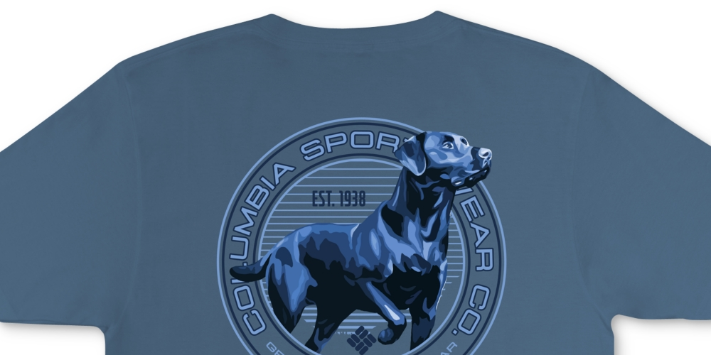 Camiseta Columbia Masculina Musk Graphic Azul Tamanho GG