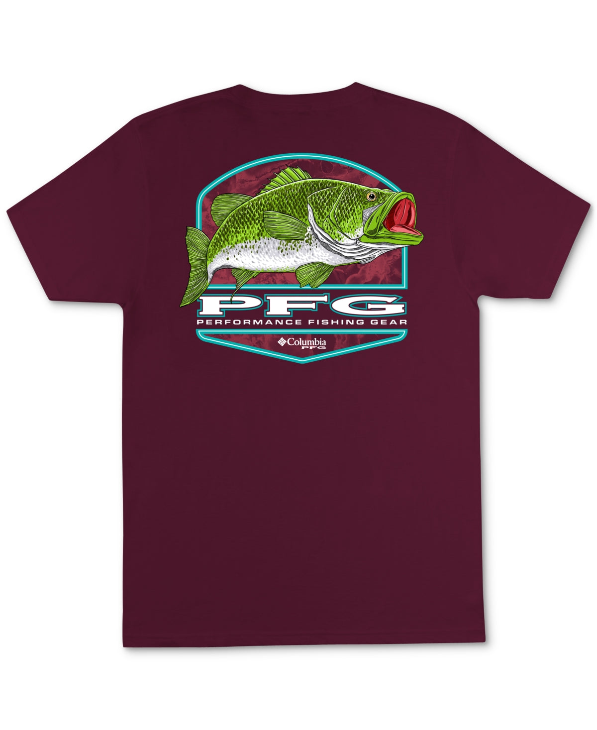 Camiseta Columbia Basser Graphic Masculina Vermelha Tamanho Grande