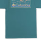 Camiseta gráfica masculina Columbia verde tamanho XX-G