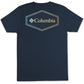 Camiseta Columbia Masculina de Algodão com Gola Redonda e Estampa Azul, Tamanho Grande