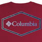Camiseta Columbia Masculina de Algodão com Gola Redonda e Estampa Vermelha, Tamanho Pequeno