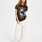 Camiseta Junk Food Feminina Algodão Janis Joplin Concerto Estampa Gráfica Marrom Tamanho P
