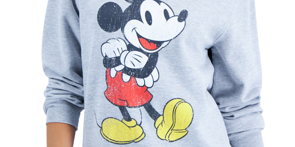 Blusa com estampa do Mickey Mouse da Disney Junior, cinza, tamanho pequeno