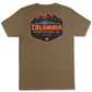 Camiseta Columbia Journey Mountain Logo Graphic Masculina Marrom Tamanho P