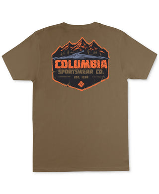 Camiseta Columbia Journey Mountain Logo Graphic Masculina Marrom Tamanho P