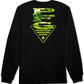 Camiseta Columbia Masculina Classic Fit com Logo Vertical e Manga Longa, Preta, Tamanho X-G