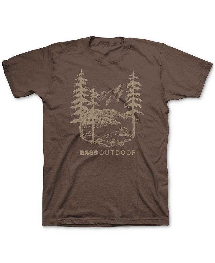 Camiseta gráfica com logotipo Such Great Heights da Bass Outdoor para homens, tamanho grande, marrom