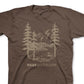 Camiseta gráfica com logotipo Such Great Heights da Bass Outdoor para homens, tamanho grande, marrom