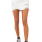 Minissaia jeans feminina Out Of Ordinary da Free People, branca, tamanho 8