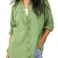 Camisa túnica feminina Summer Daydream da Free People, verde, tamanho médio