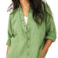 Camisa túnica feminina Summer Daydream da Free People, verde, tamanho médio