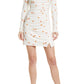 Vestido Celia Floral com decote quadrado e manga comprida, tamanho X-S