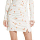 Vestido Celia Floral com decote quadrado e manga comprida, tamanho X-S
