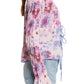Blusa feminina com amarração frontal floral Venice da Free People, roxa, tamanho pequeno