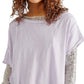 Camiseta feminina U Fancy da Free People, roxa, tamanho pequeno