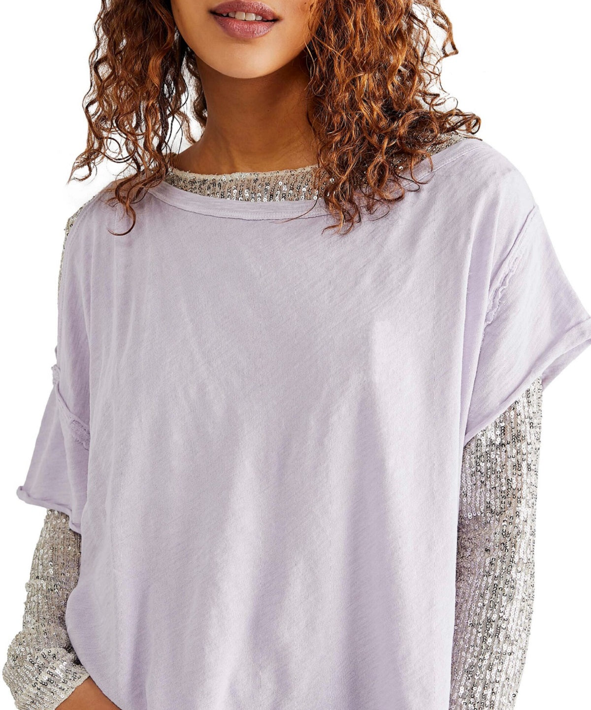Camiseta feminina U Fancy da Free People, roxa, tamanho pequeno