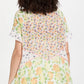 Minivestido de algodão com patchwork de flores silvestres feminino Free People, marrom, tamanho médio