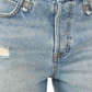 Shorts femininos Makai de cintura alta com corte alto, azul, tamanho 28