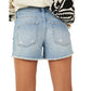 Shorts Maggie Distressed Azul Free People Feminino Tamanho 24