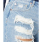 Shorts Maggie Distressed Azul Free People Feminino Tamanho 25