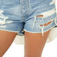 Shorts Maggie Distressed Azul Free People Feminino Tamanho 30