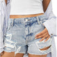 Shorts Maggie Distressed Azul Free People Feminino Tamanho 26