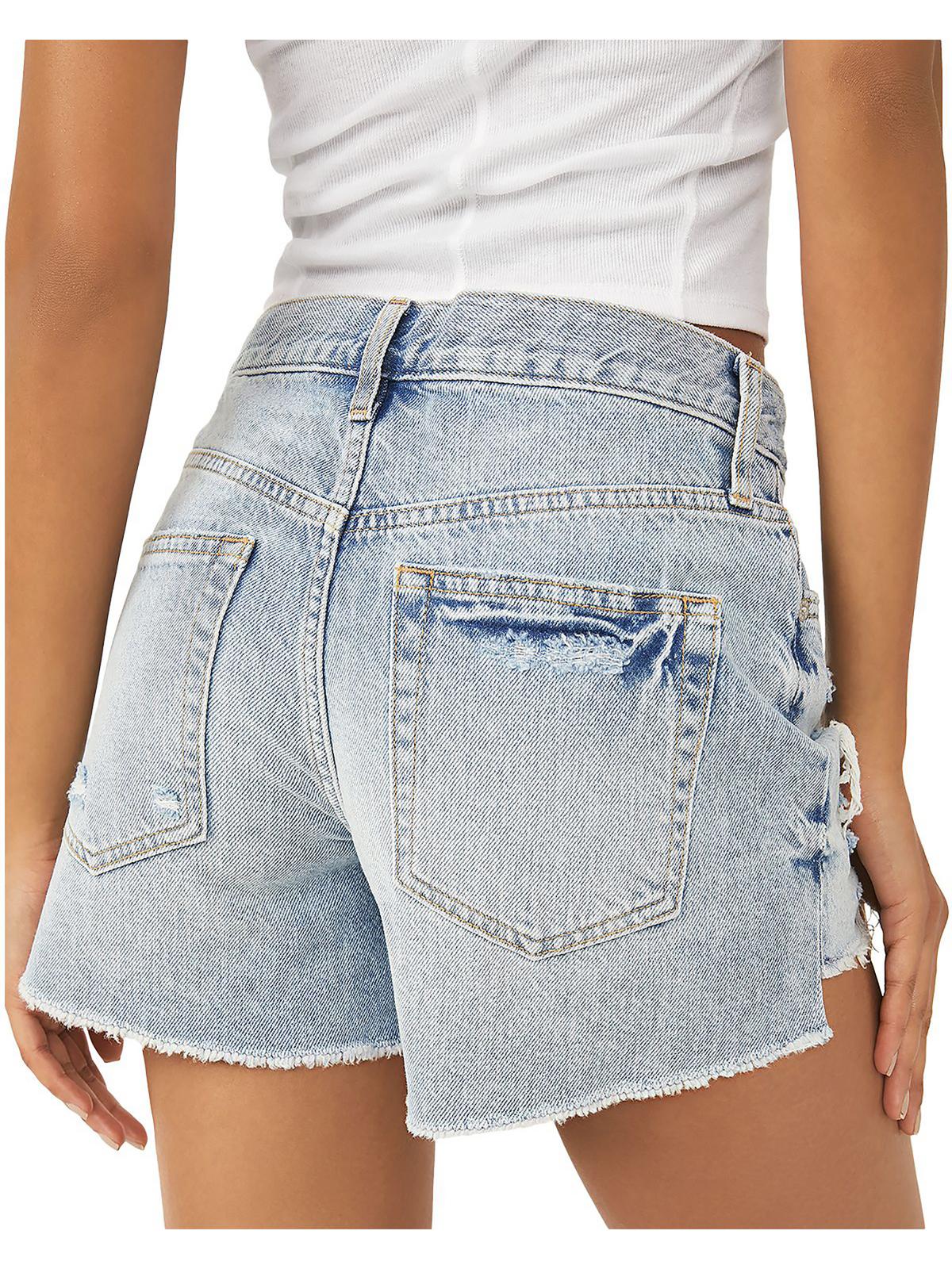 Shorts Maggie Distressed Azul Free People Feminino Tamanho 26